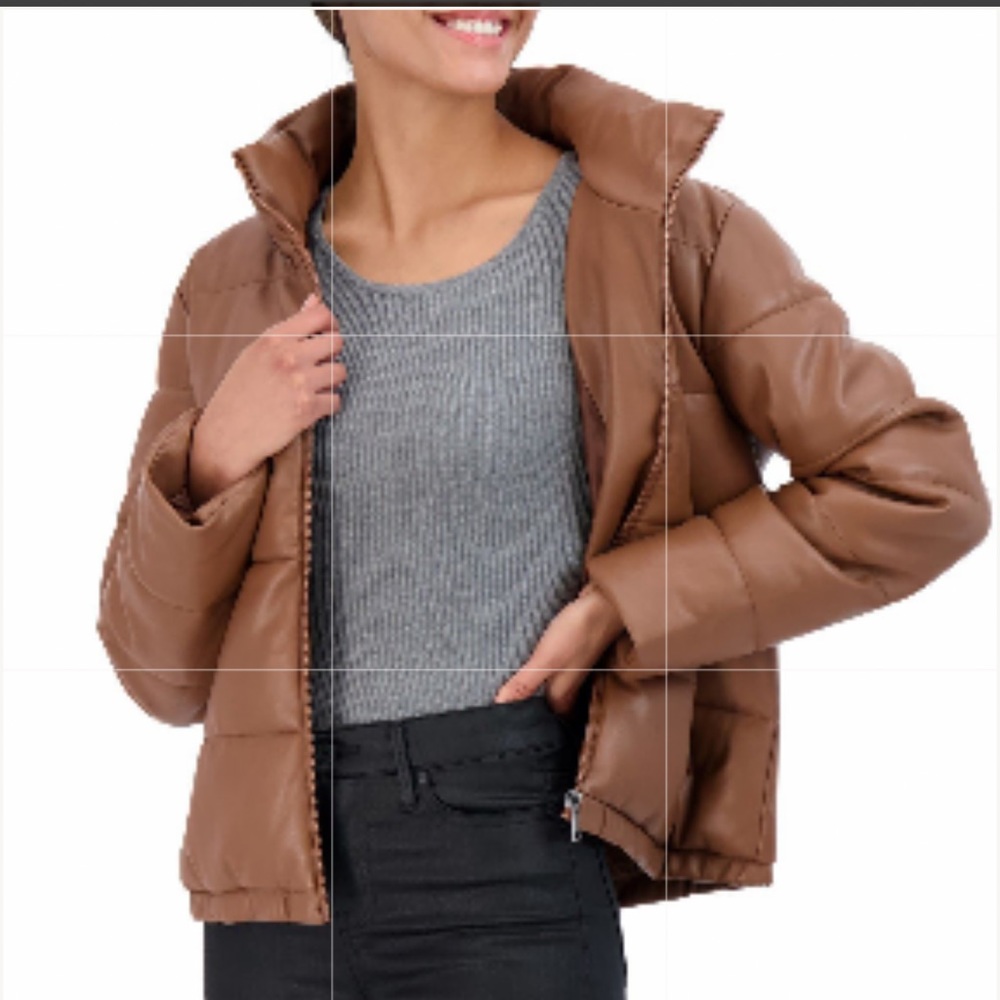 Nordstrom Sebby Faux Leather Puffer Jacket